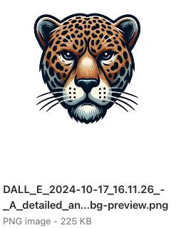 Background-removed jaguar logo image with a transparent background