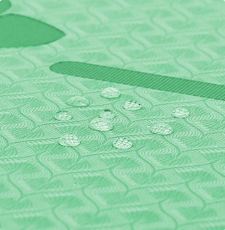 Close-up of yoga mat samples being tested for texture and grip