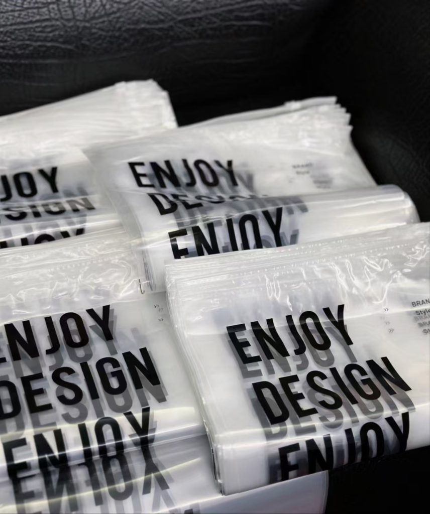 Clear plastic mailer bag showing product visibility