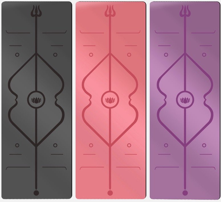 Yoga mat with a laser-engraved pattern design