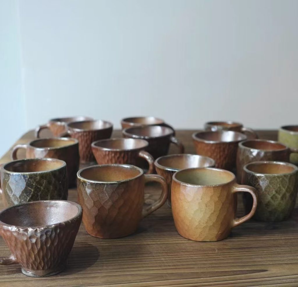 Uniquely glazed art mug created through specialty firing techniques