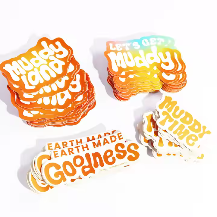 Eco-friendly stickers featuring nature and sustainability themes