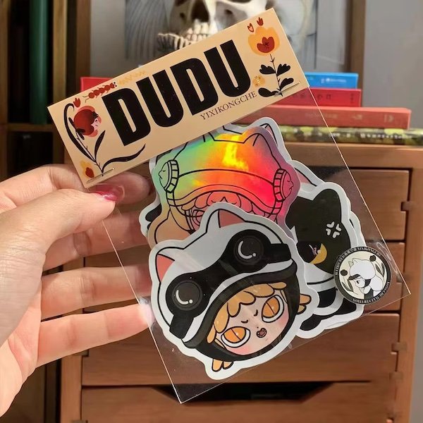 Pack of illustrated stickers featuring characters in unique and colorful designs