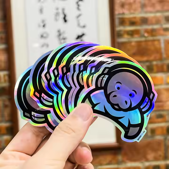 Sample of eco-friendly sticker material sheets