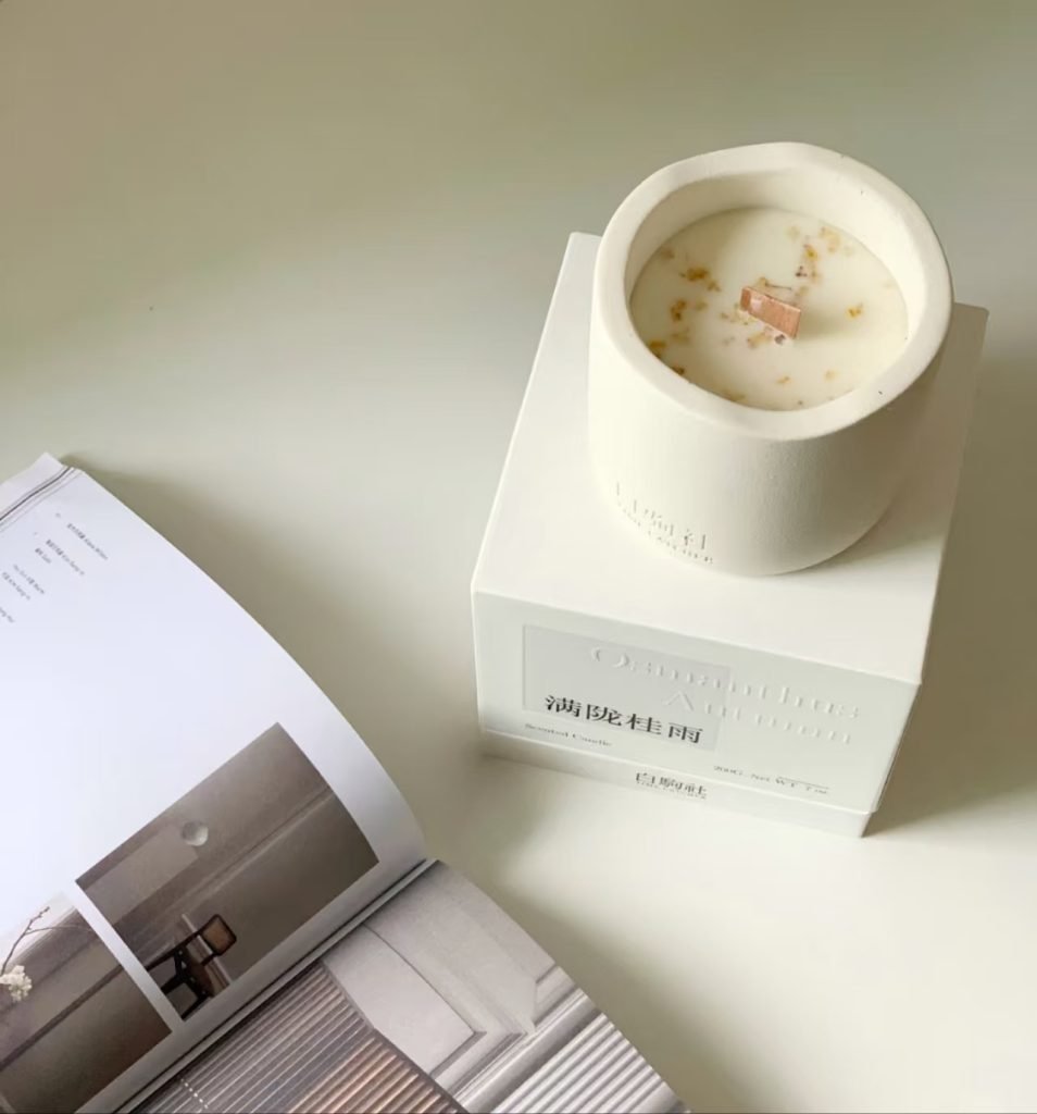 Ceramic candle vessel showcasing its premium finish