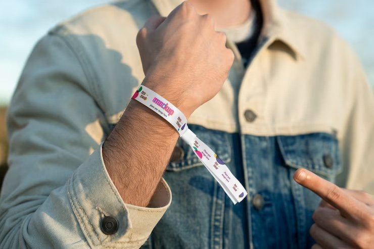 hand wearing event wristband