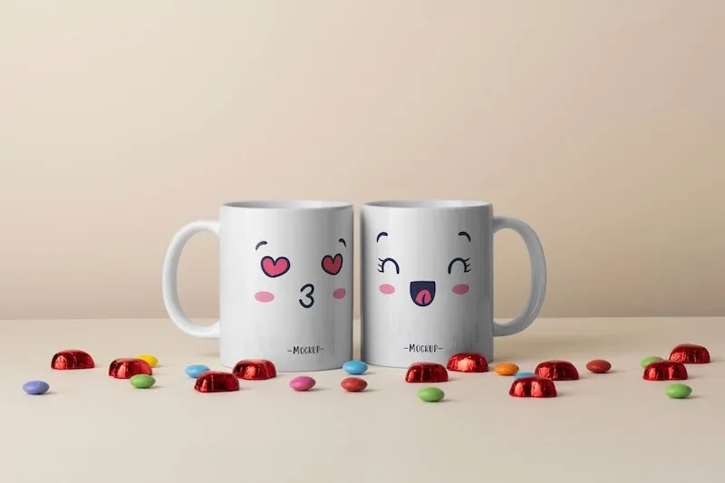 Plain white ceramic mug used as a branding example