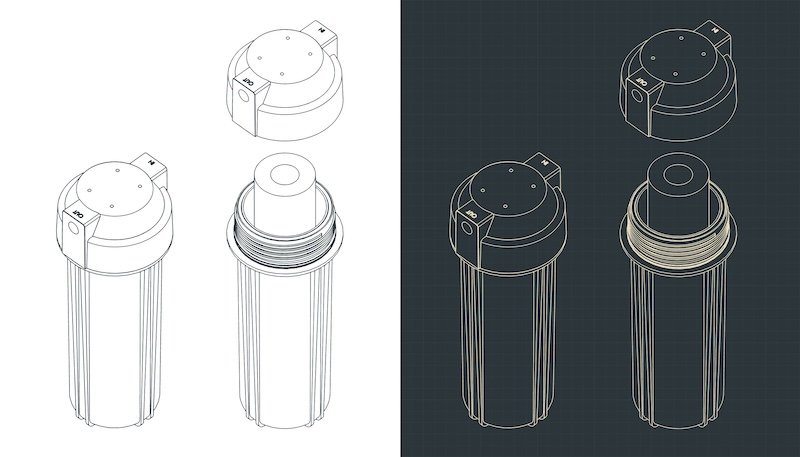 3D technical illustration of a bolt for product specification reference