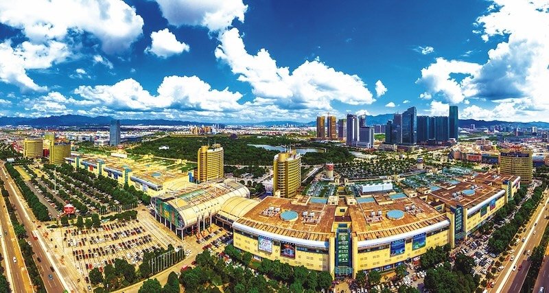 Yiwu International Trade Market building with wholesale storefronts