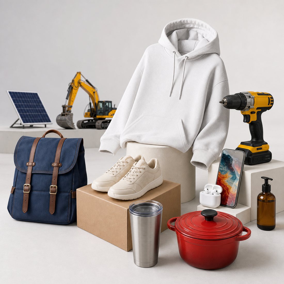 Products Mangors sources from China: apparel, bags, footwear, cookware, power tools, consumer electronics and machinery